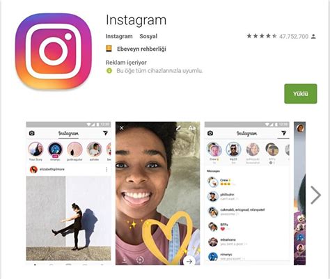 Google Play Üzerinden Instagram Kullanımı